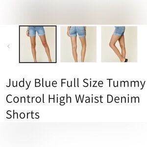 JUDY BLUE High rise Moisture- wicking tummy control shorts